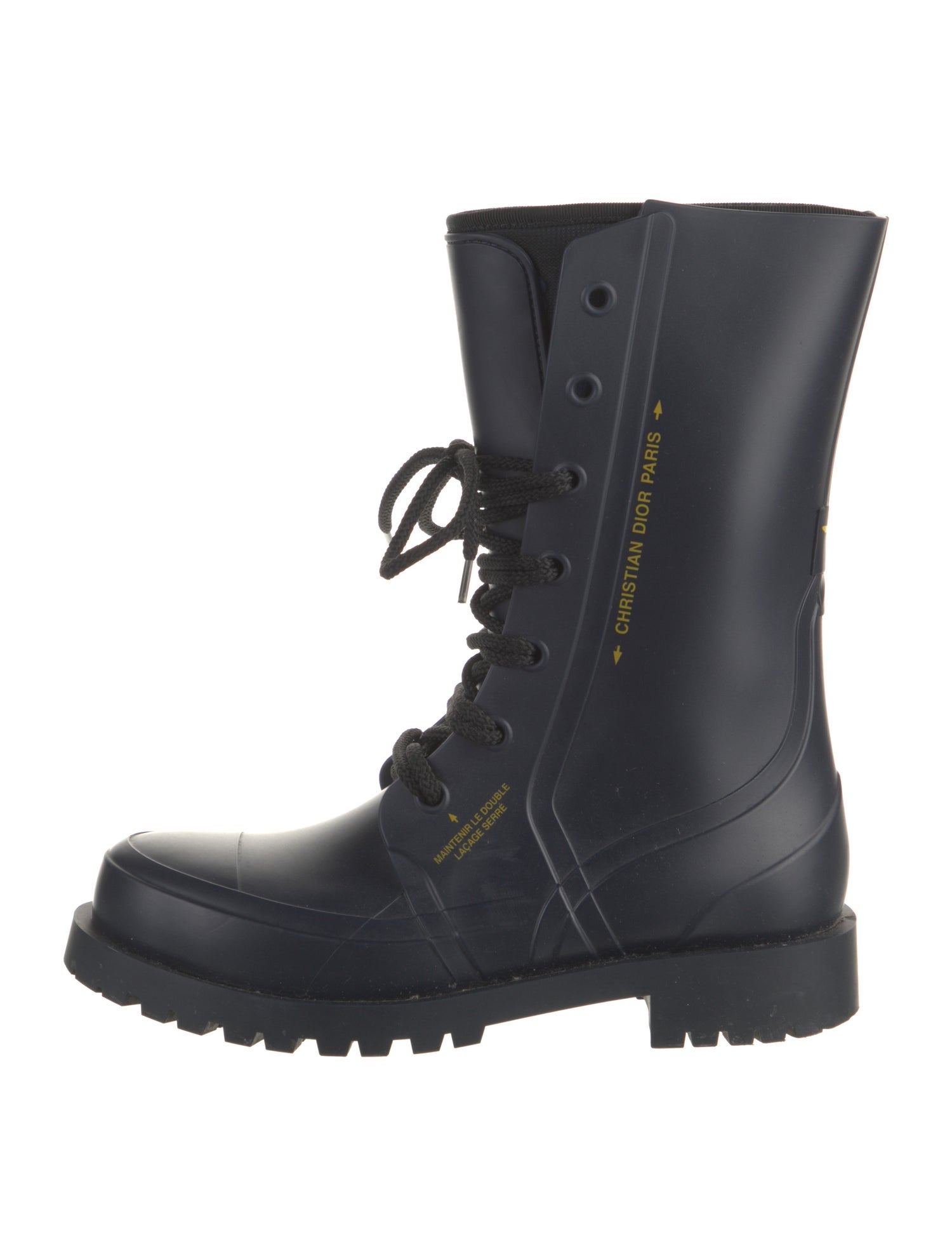Christian Dior Bee Accent Rubber Rain Boots